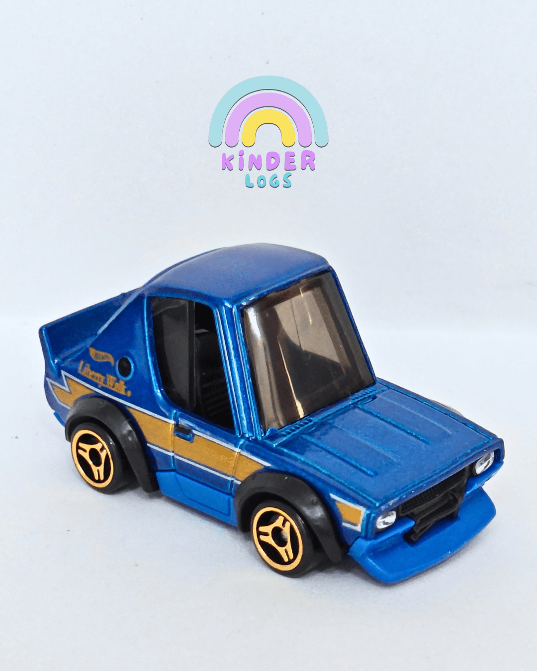 Tooned Hot Wheels Nissan Skyline 2000 GT-R LBWK - Blue (Uncarded - New) - Kinder Logs