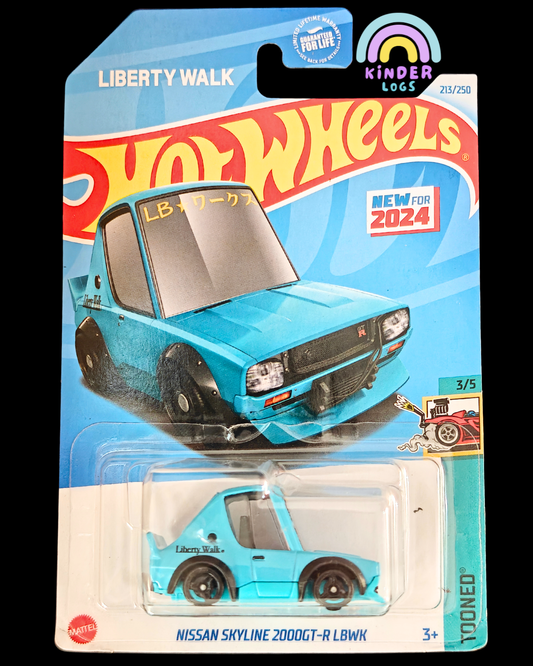 Tooned Hot Wheels Nissan Skyline 2000 GT - R Liberty Walk (Imported) - Kinder Logs