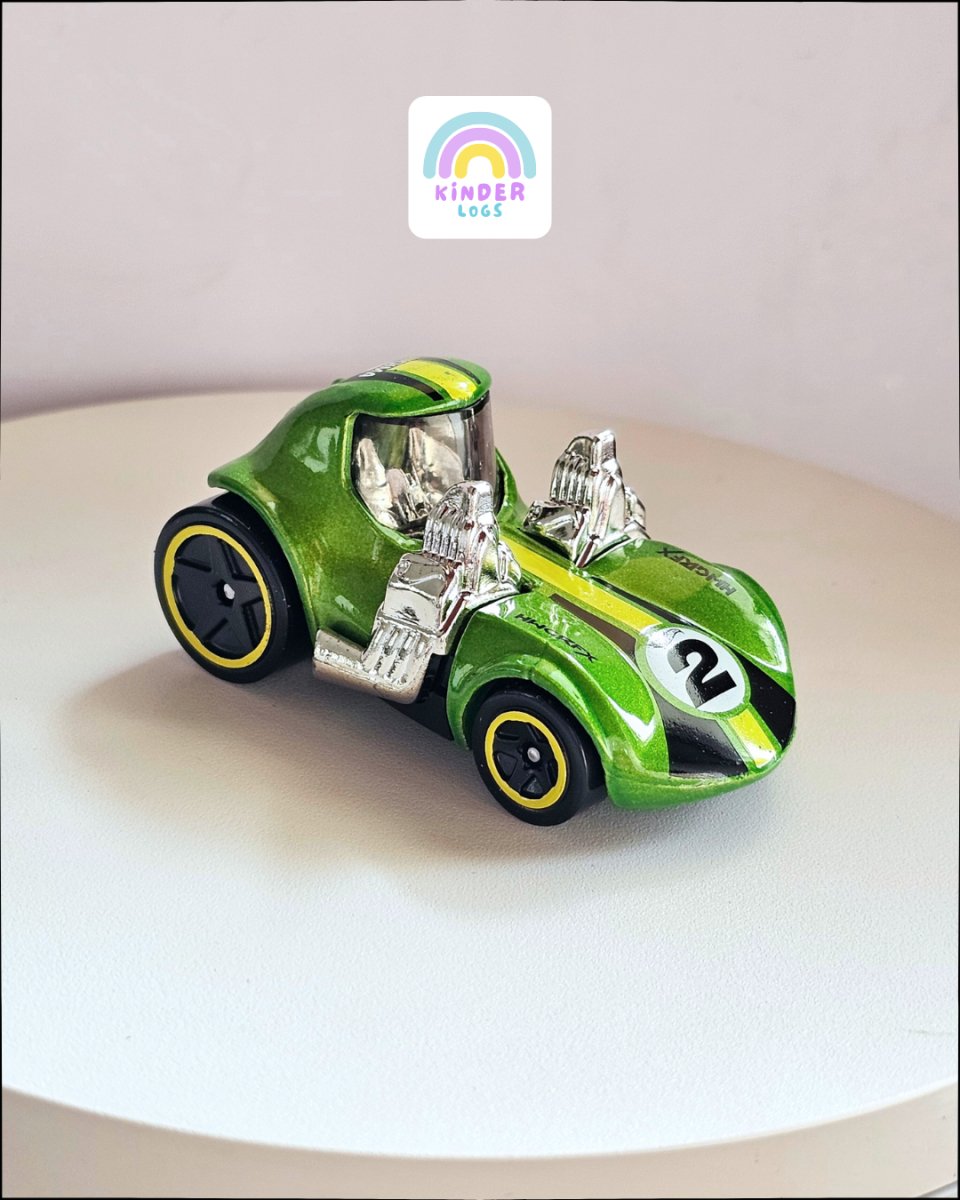 Tooned Hot Wheels Twin Mill - Green Color (Uncarded) - Kinder Logs