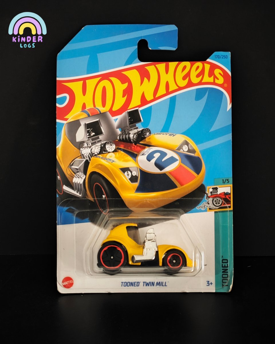 Tooned Hot Wheels Twin Mill (Yellow) - Kinder Logs