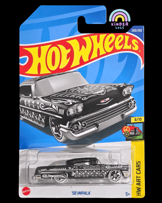 Treasure Hunt Hot Wheels 1958 Chevy Impala (Imported) - Kinder Logs