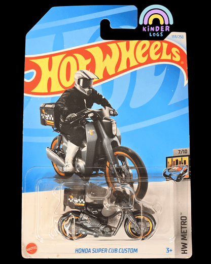 Treasure Hunt Hot Wheels Honda Super Cub Custom (Carded) - Kinder Logs