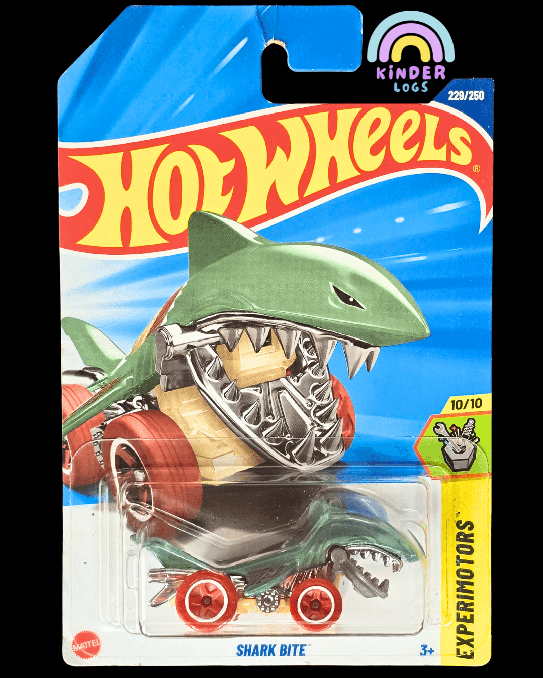 Treasure Hunt Hot Wheels Shark Bite (Carded - Creased Card) - Kinder Logs
