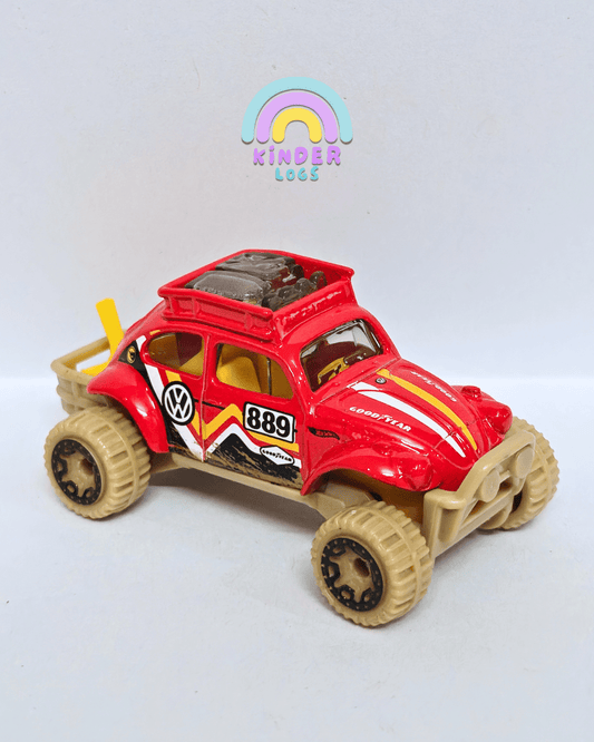 Treasure Hunt Hot Wheels Volkswagen Baja Bug - Red (Uncarded - New) - Kinder Logs