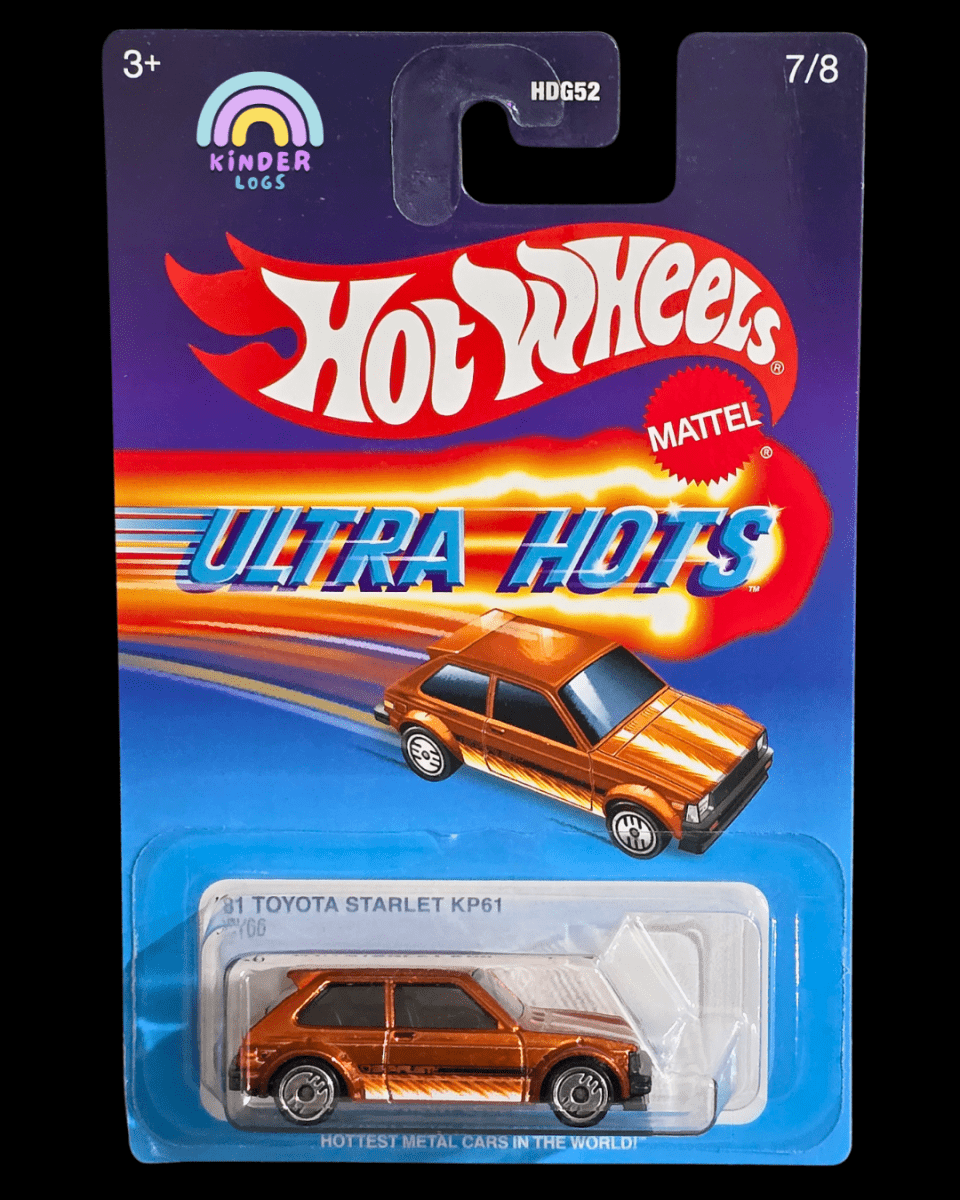 Ultra Hots Hot Wheels 1981 Toyota Starlet KP61 - Kinder Logs