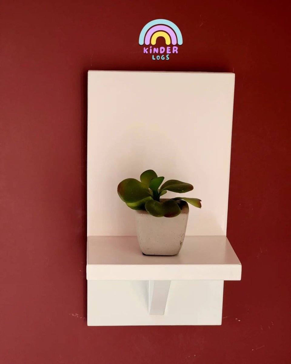 Wall - Hanging Shelf For Small Planters By Kinder Logs - Kinder Logs