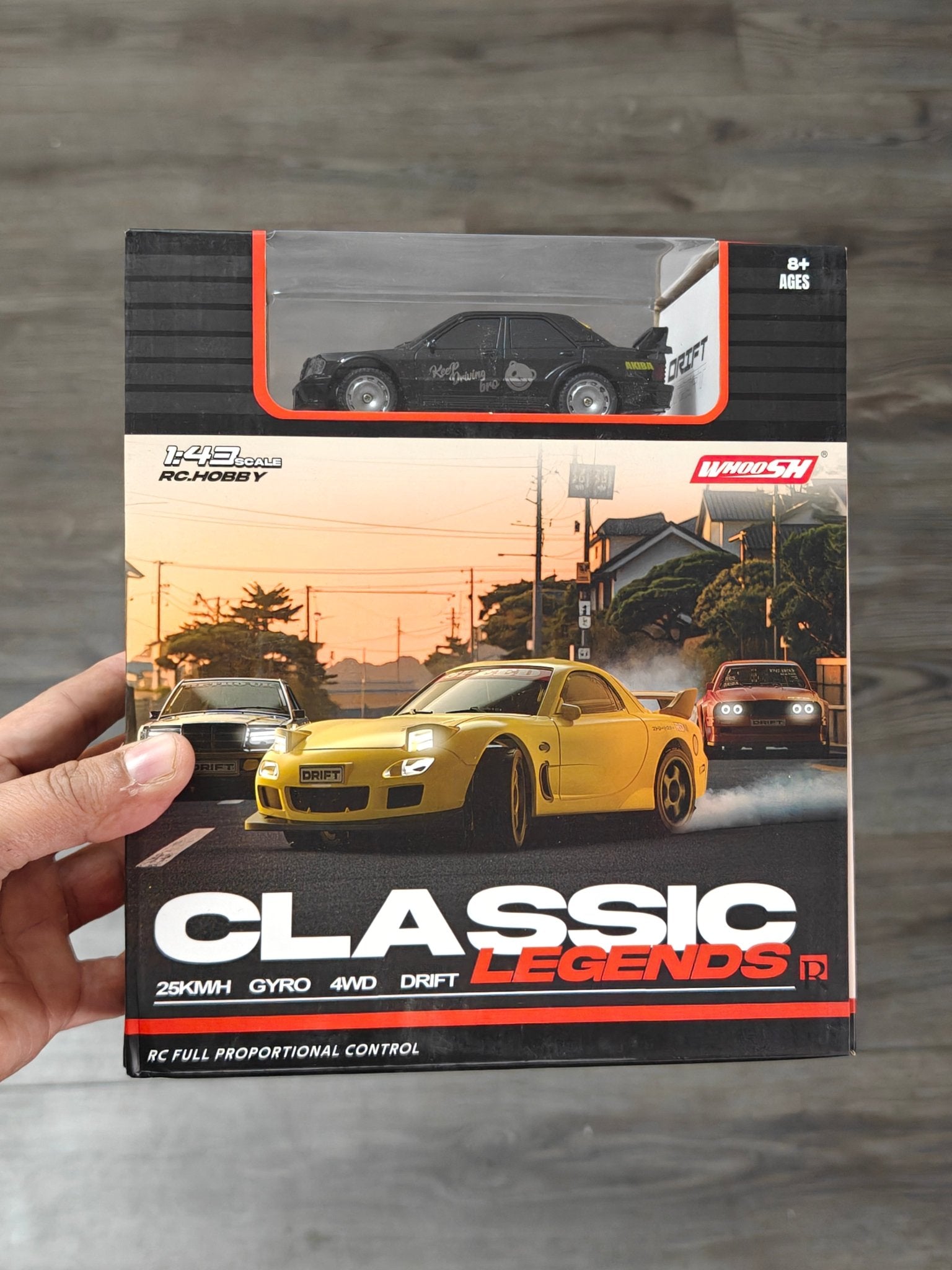 Whoosh 1:43 Mercedes Drift RC Car - 25 KMPH Speed (Black) - Kinder Logs