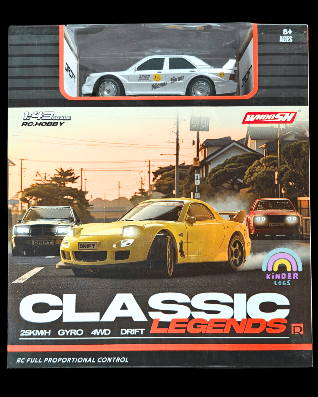 Whoosh 1:43 Mercedes Drift RC Car - 25 KMPH Speed (Silver) - Kinder Logs