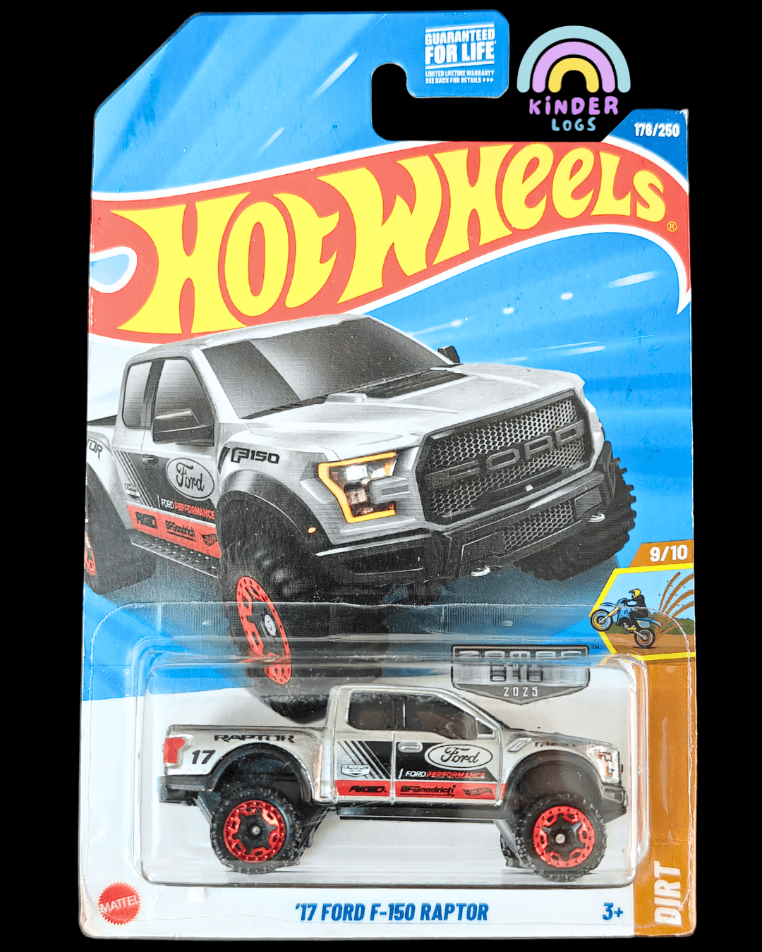 ZAMAC Hot Wheels 2017 Ford F - 150 Raptor (Imported) - Kinder Logs
