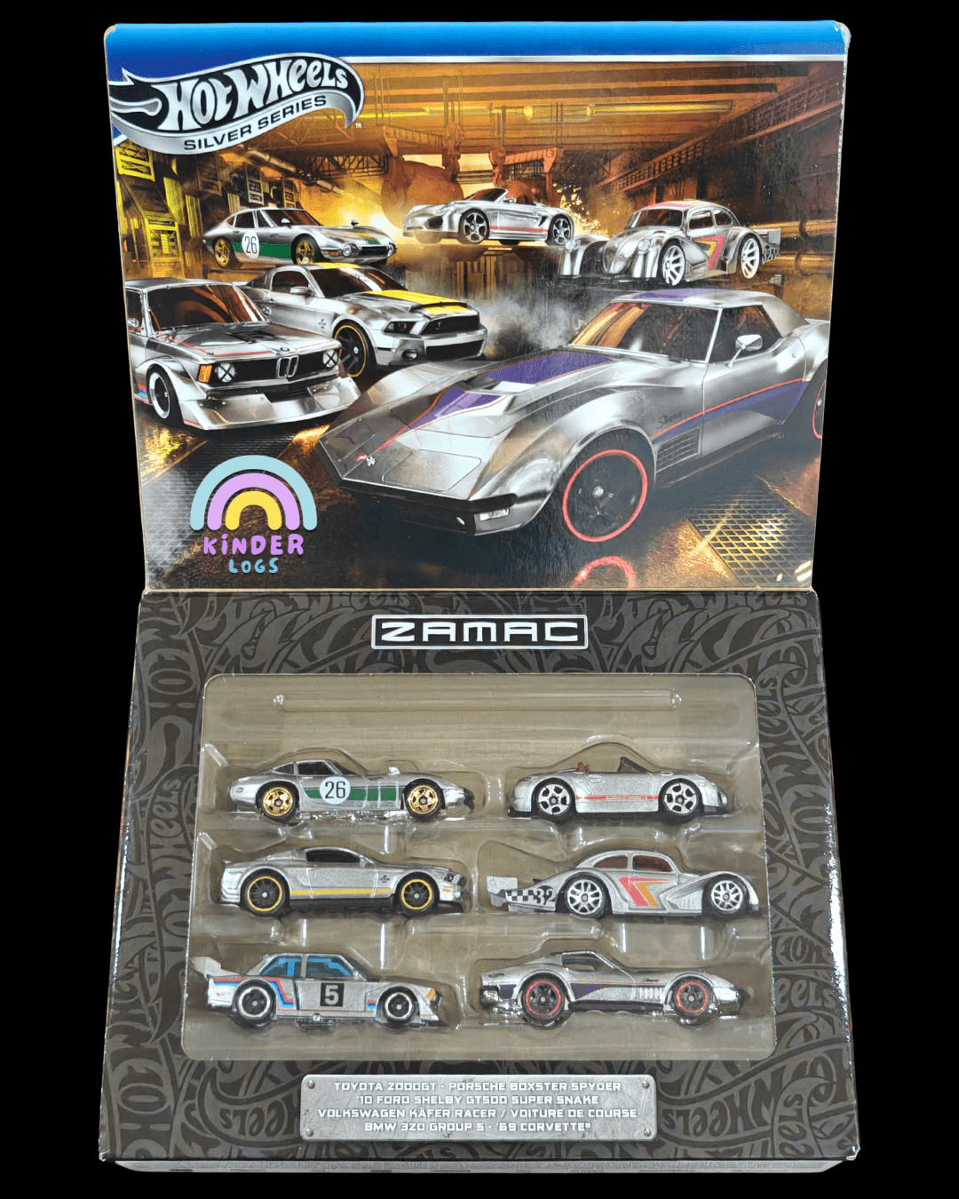 ZAMAC Hot Wheels Pack of 6 Cars (Sealed Box) - Kinder Logs