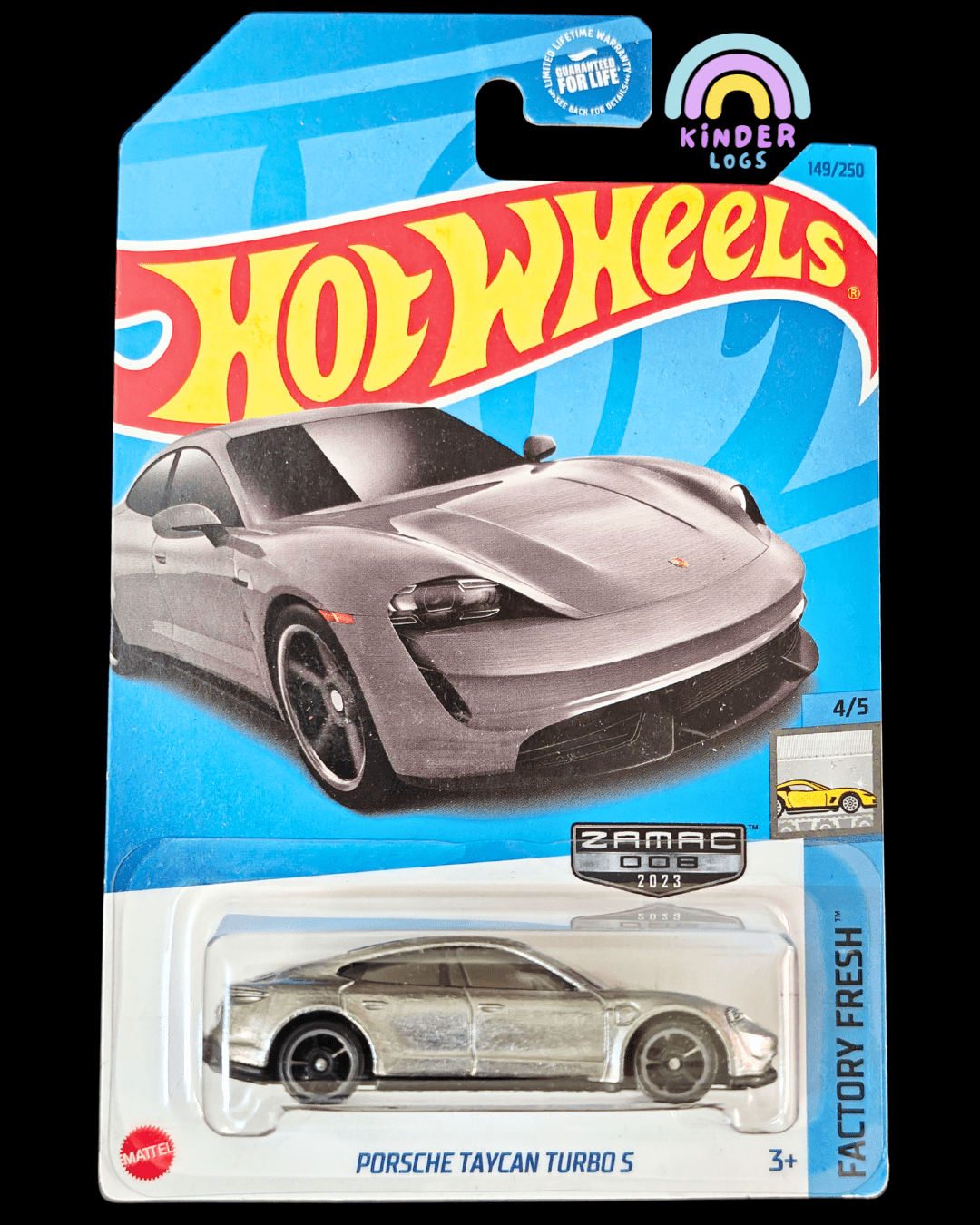 ZAMAC Hot Wheels Porsche Taycan Turbo S (Imported) - Kinder Logs