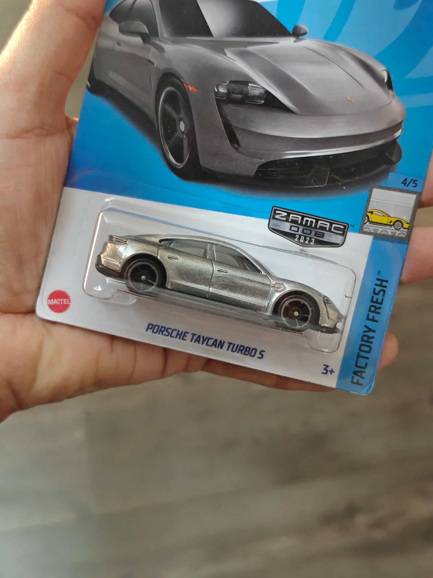ZAMAC Hot Wheels Porsche Taycan Turbo S (Imported) - Kinder Logs